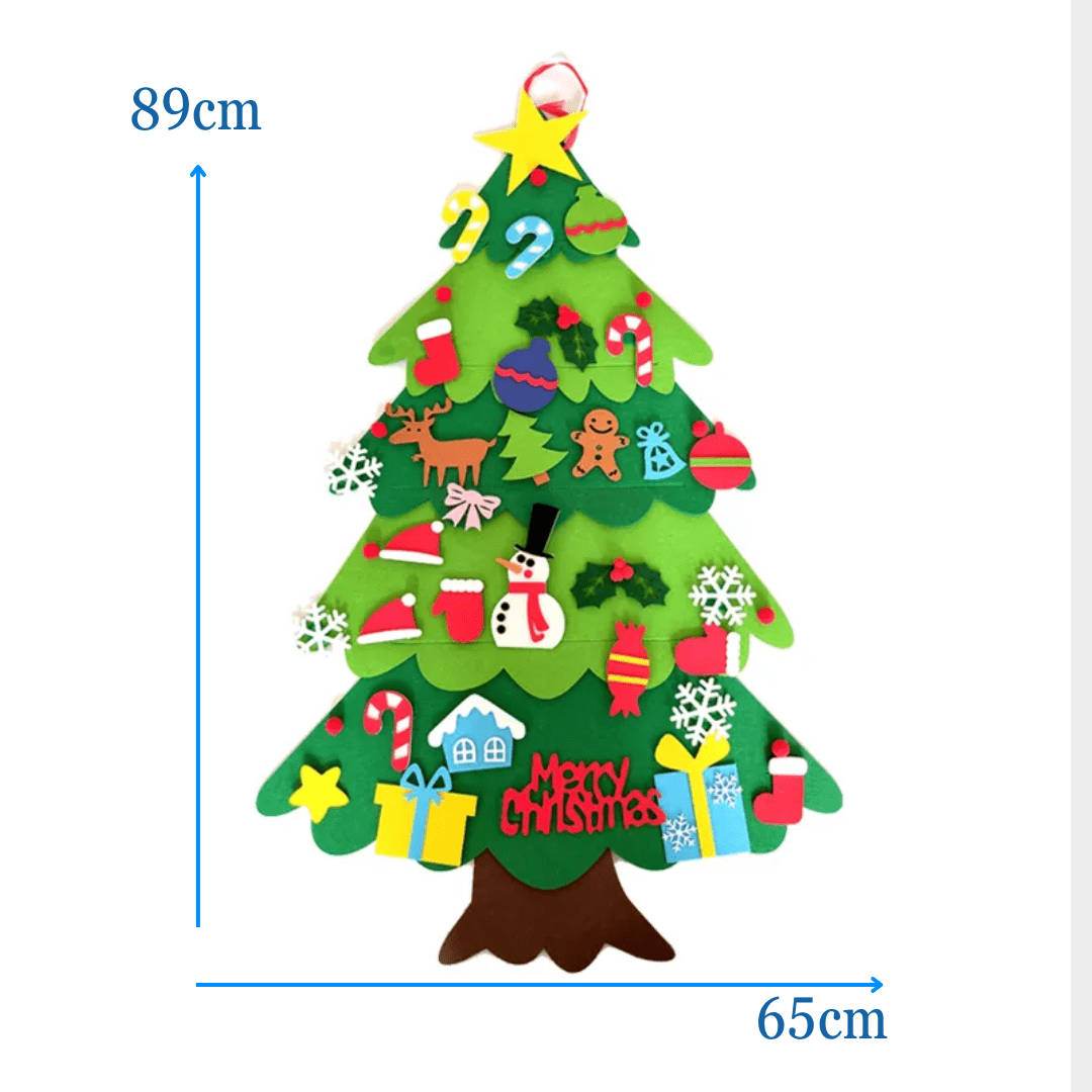 Árvore De Natal De Feltro - Fácil de Montar