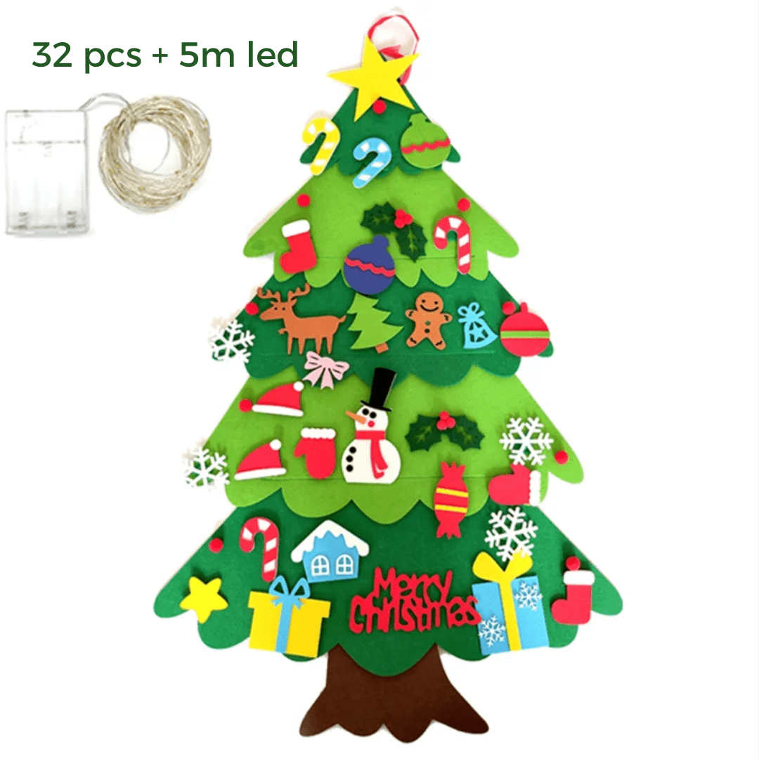 Árvore De Natal De Feltro - Fácil de Montar